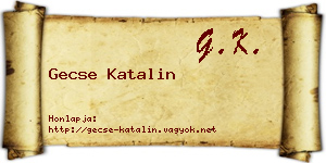 Gecse Katalin névjegykártya