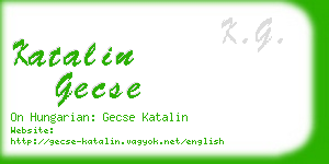 katalin gecse business card